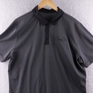 Nike Golf Dri Fit Mens XL Performance‎ Stretch Polo Shirt Gray Rugby